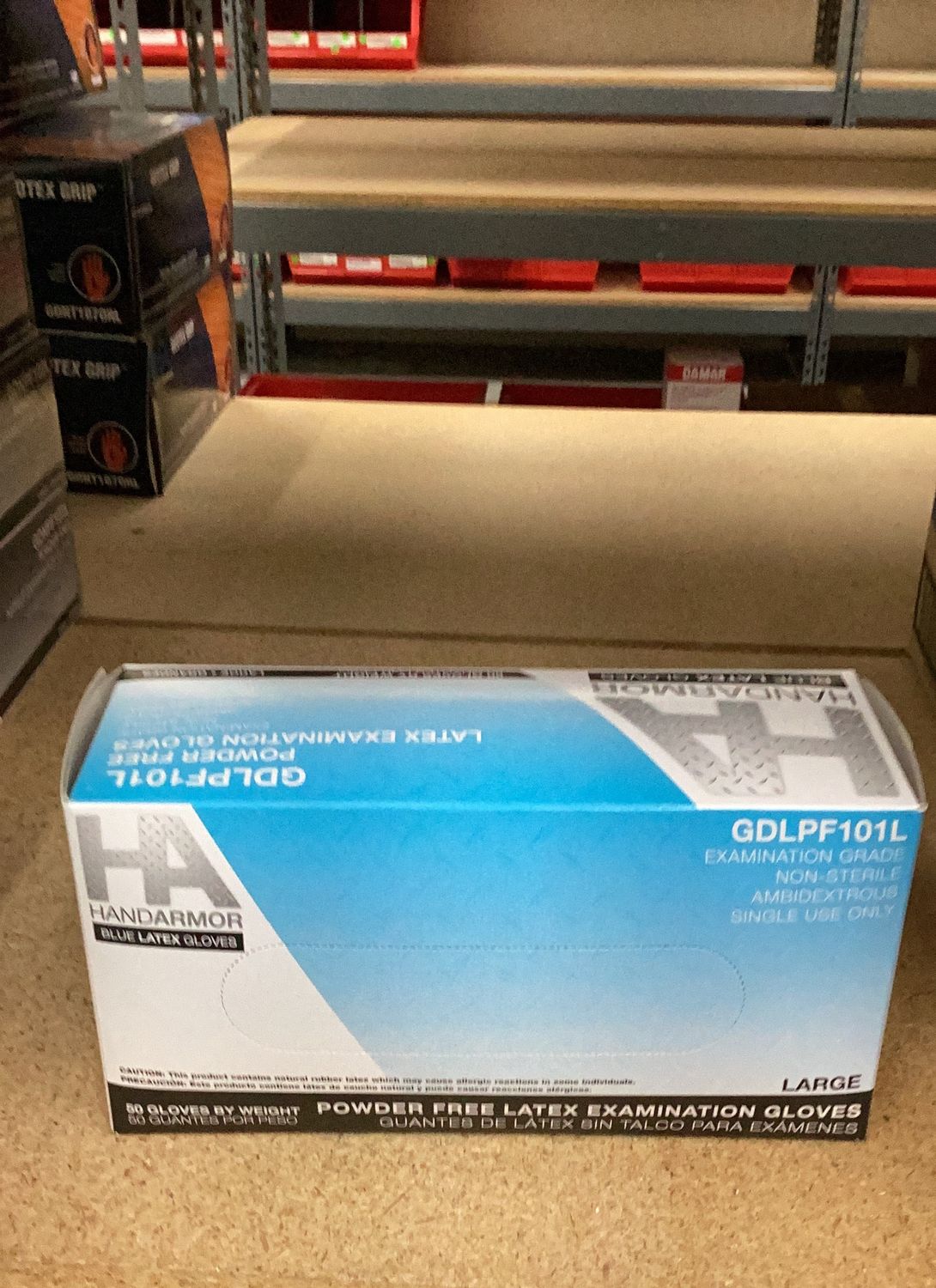 GLOVE  BLUE LATEX       LARGE