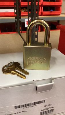 5340-01-646-9982 5340016469982 AbilityOne  Solid Body Steel Padlocks - 1.75" Wide - Keyed Alike- 10/SE