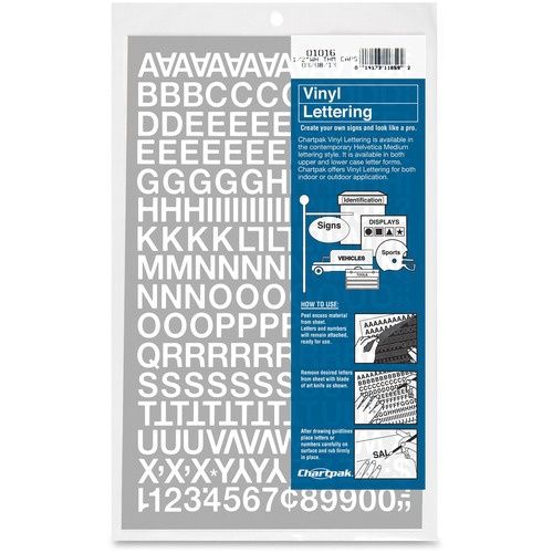LETTERS &amp; NUMBERS 1/2 IN WHITE