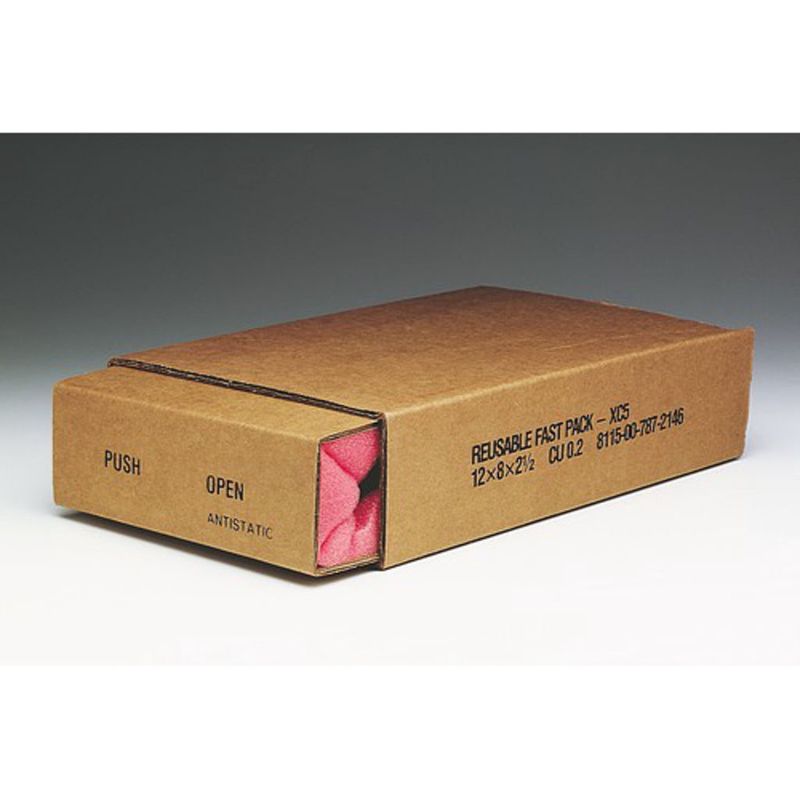 ABILITYONE 8115010194084 8115-01-019-4084  Box, Shipping, w/ Slide Pack, Brown, XC-8, 18" X 12" X 3-1/2" 8 EA