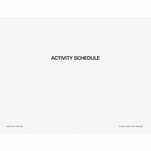 7510016650586, Activity Schedule, 11 x 9, White Cover, 12-Month (Jan to Dec): 2025, 10/Pack