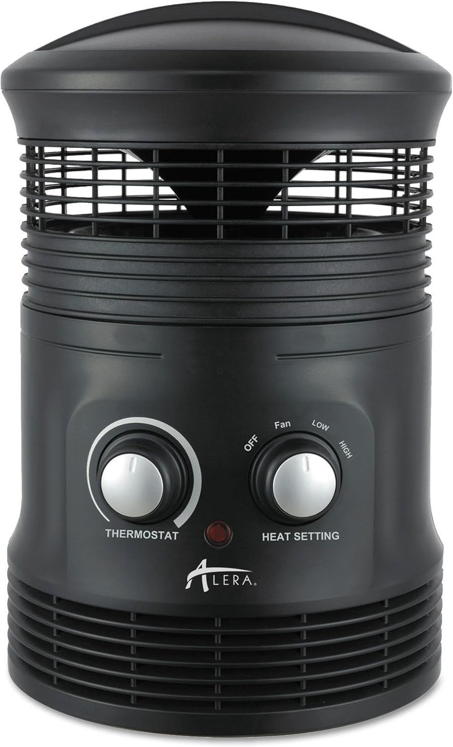 Alera 360 Deg Circular Fan Forced Heater, 750 W, 8 x 8 x 12, Black