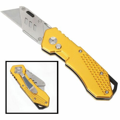 ABILITYONE 5110-01-719-4843 7194843 General Purpose Folding Utility Knife  Metal Handle - Slim Profile - 6-3/4" Long