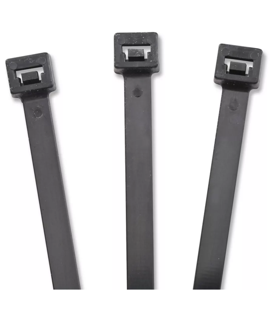 Black UV Stabilized Nylon Cable Ties - 18", 175 lb Strengh 100/PK