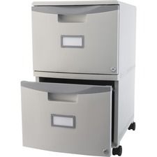 Storex Single/Double Poly Filing Drawer - 14.1" Length x 31.8" Width x 26" Height - 2 x Drawer(s) for File - Lightweight, Stackable, Moisture Resistant, Rust Resistant, Lockable, Durable, Label Holder