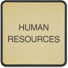 Xstamper Designer Framed Wall/Door Sign - 6" Width x 6" Height - 6" Holding Width x 6" Holding Height - Square Shape - Wall, Door - Rounded Corner - Plastic - Black - 1 Each