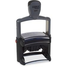 Xstamper ClassiX Self-inking Date Stamp - Message/Date Stamp - 1.19" Impression Width x 2.63" Impression Length - 7000 Impression(s) - Assorted - Plastic - 1 Each