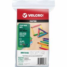 VELCRO&amp;reg; Sticky Back Hook&amp;Loop Fasteners - Multicolor - Nylon - For Crafting, Wall, Glass, Plastic, Smooth Surface, Home, School, Office, Project, Indoor - 140 / Pack