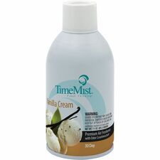 TimeMist Metered 30-Day Vanilla Cream Scent Refill - Spray - 6000 ft� - 5.3 fl oz (0.2 quart) - Vanilla Cream - 30 Day - Long Lasting, Odor Neutralizer - 1 Each