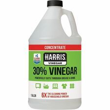 Harris Vinegar - For Surface, Commercial - Concentrate - 128 fl oz (4 quart) - Recommended For: Grease Remover, Grime Remover, Stain Remover, Odor Remover - Green