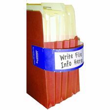 Tabbies File Pocket Handles - 2" Width x 9 5/8" Length - Dark Blue - Tyvek - 5 / Box
