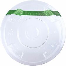World Centric Compostable Clear Straw Lids - Polylactic Acid (PLA) - Clear