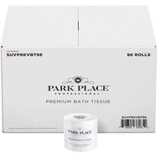 Park Place Double-ply Premium Bath Tissue Rolls - 2 Ply - 420 Sheets/Roll - Embossed Pattern - White - 1 Carton