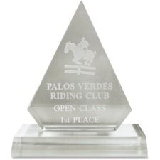 Xstamper Pinnacle Acrylic Award - 4" Width x 5.8" Length - Laser Compatible - Assorted - Acrylic - 1 Each