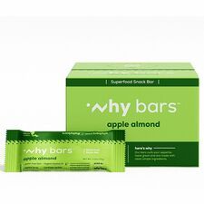 Why Bars Superfood Protein Snack Bars - Gluten-free, Dairy-free, Soy-free, Non-GMO, Individually Wrapped - Apple Almond - 2.04 oz - 12 / Pack