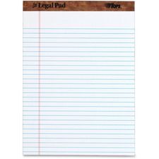 TOPS The Legal Pad - Letter - Letter - 8 1/2" x 11" Sheet Size - White Paper - 1 Each