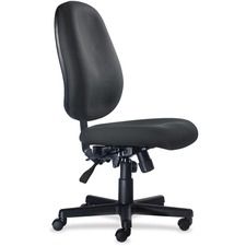 9 to 5 Seating Agent 1660 Armless Mid-Back Task Chair - Coal Seat Color - Polyester Seat Material - Acrylic Back Material - 5-star Base - 1 Each