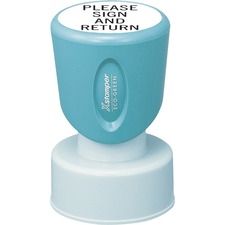 Xstamper Round Custom Stamp - Custom Message Stamp - 1" Impression DiameterPlastic - Recycled - 1 Each