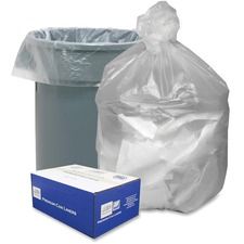 Berry Translucent Waste Can Liners - Extra Large Size - 56 gal Capacity - 48" Length x 43" Width x 0.55 mil (14 Micron) Thickness - High Density - Natural - Resin - Can - 200 / Carton