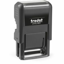 Printy Compact 12-Message Stamp - Phrase or Date - 24" Impression Width x 4" Impression Length - Red - Office, Home - Recycled