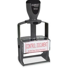 Xstamper ClassiX Self-inking Steel Message Stamp - Message Stamp - 1" Impression Width x 2.25" Impression Length - Assorted - Steel - 1 Each