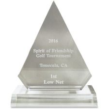 Xstamper Pinnacle Acrylic Award - 5" Width x 6.8" Length - Laser Compatible - Assorted - Acrylic - 1 Each