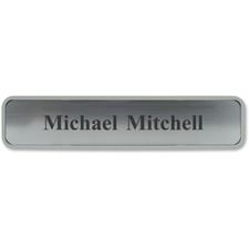 Xstamper Designer Framed Wall/Door Sign - 10" Holding Width x 2" Holding Height - Rectangular Shape - Wall, Door - Rounded Corner - Plastic - Gray - 1 Each