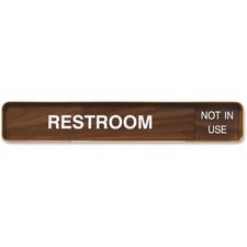 Xstamper Changeable Wall Sign - 13" Width x 2" Height - Rectangular Shape - Wall Mountable - Aluminum - Gold - 1 Each