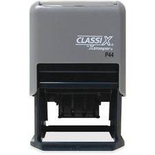 Xstamper ClassiX Self-inking Date Stamp - Custom Message/Date Stamp - 6 Line(s) - 1.50" Impression Width x 2.50" Impression Length - 7000 Impression(s) - 1 Each