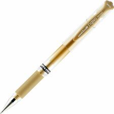 uniball&amp;#8482; Gel Impact Metallic Ink Pen - Gold, Metallic Ink - Gel-based - Writing, Drawing, Journaling, Project, Planner - 12 / Dozen