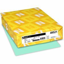 Exact Index Stock Cover Paper - Letter - 8 1/2" x 11" - 110 lb Basis Weight - Smooth - Green Seal - Durable, Acid-free - Blue - 1 Pack