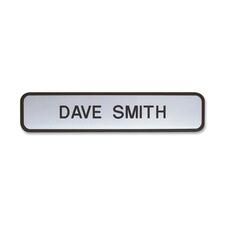 Xstamper Designer Framed Wall/Door Sign - 8" Width x 2" Height - Wall Mountable - Mounting Hardware - Outdoor - Plastic - Black - 1 Each