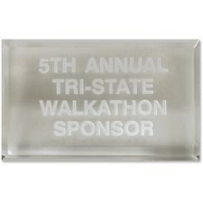 Xstamper Trinity Paperweight Acrylic Award - 4" Width x 2.2" Length - Laser Compatible - Assorted - Acrylic - 1 Each