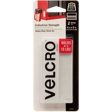 VELCRO&amp;reg; 90200 Heavy Duty Industrial Strength - 4" Length x 2" Width - White - Water Proof, Water Resistant - For Holding - 2 / Pack
