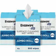 TORK Everwipe Surface Cleaning Wet Wipes - For Multipurpose - Wipe - 6" Length x 8" Width - Deodorize, Disposable, pH Balanced - White - 900 Sheets - 2 / Carton