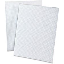 Ampad 2 - Sided Quadrille Pads - Letter - 50 Sheets - Both Side Ruling Surface - 20 lb Basis Weight - Letter - 8 1/2" x 11" Sheet Size - 0.25" Height x 8.5" Width x 11" Length - White Paper - Dual Sid