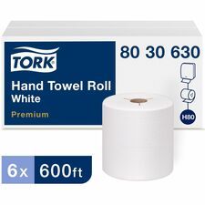TORK H80 Paper Hand Towel Roll - 1 Ply - 720 Sheets/Roll - 7.80" Roll Diameter - 1 15/16" Core - White - Fiber - 6 / Carton