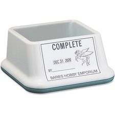 Xstamper XpeDater Rotary Date Stamp - Message/Date Stamp - A.M., P.M., REC'D, PAID, FAX'D, ENT'D - 4 Line(s) - 29 Characters/Line - 1.38" Impression Width x 2.81" Impression Length - 50000 Impression(