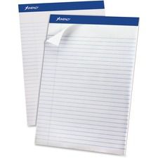 Ampad Legal Ruled Recycled Writing Pads - 50 Sheets - 0.34" Ruled - 15 lb Basis Weight - 8 1/2" x 11 3/4" Sheet Size - Environmentally Friendly, Perforated, Chipboard Backing, Rigid - 50 / Pack