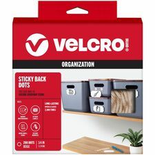 VELCRO&amp;reg; Sticky Back 3/4in Circles Beige 200 ct - 0.75" Diameter - Beige - For Wood, Metal, Glass, Tile - 200 / Roll