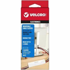 VELCRO&amp;reg; Cable Organizer - Cable Sleeve - White - 2 / Pack