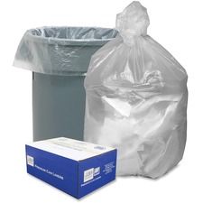 Berry High Density Commercial Can Liners - Extra Large Size - 56 gal Capacity - 48" Length x 43" Width x 48" Depth x 0.63 mil (16 Micron) Thickness - High Density - Natural - High-density Polyethylene