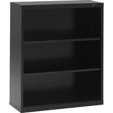 Tennsco Welded Bookcase - 34.5" Width x 13.5" Depth x 40" Height - 3 x Shelf(ves) - 360 lb Load Capacity - Black - Steel - Recycled - 1 Each