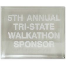 Xstamper Trinity Paperweight Acrylic Award - 5" Width x 4" Length - Laser Compatible - Assorted - Acrylic - 1 Each