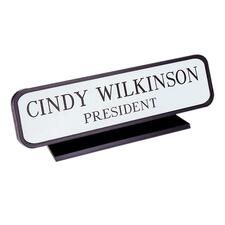 Xstamper Designer Framed Desk Sign - 8" Width x 2" Height - 1 Each