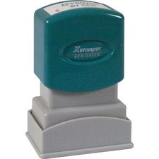 Xstamper Small Address/Inspection Stamp - Custom Message Stamp - 0.50" Impression Width x 1.06" Impression Length - 50000 Impression(s) - Recycled - 1 Each