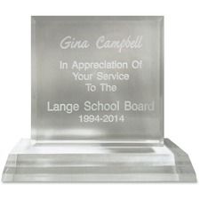 Xstamper Trinity Acrylic Award - 6.5" Width x 6.3" Length - Laser Compatible - Assorted - Acrylic - 1 Each
