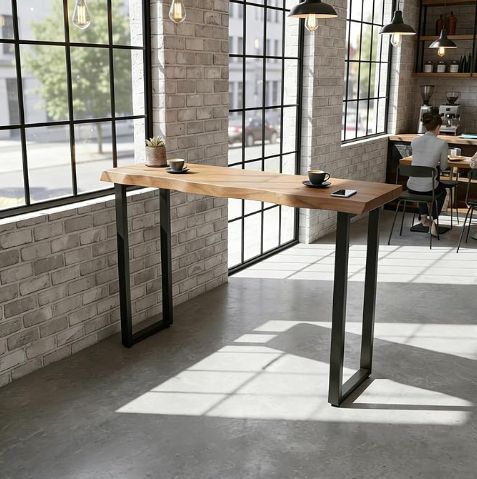 WBT001 - Wooden Narrow Bar Table, Counter Height for Cafe &amp; Kitchen Dining