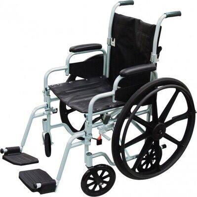 Drive Poly-Fly High Strength, Lightweight Wheelchair/Flyweight 18" Seat, Transport Chair Combo Model: TR18