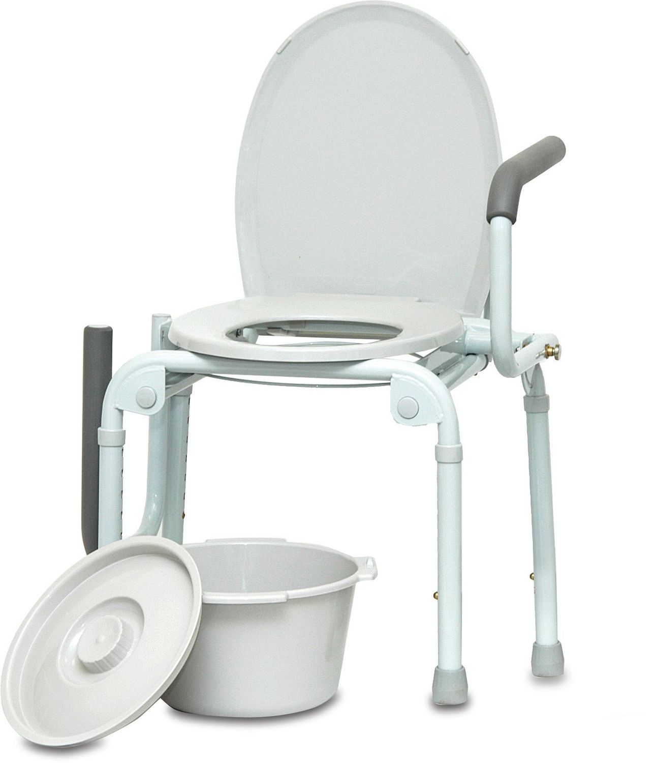 ProBasics Steel Drop-Arm Commode 300 lbs. Weight Capacity # BSDAC